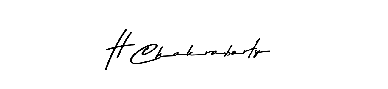 How to make H Chakraborty signature? Asem Kandis PERSONAL USE is a professional autograph style. Create handwritten signature for H Chakraborty name. H Chakraborty signature style 9 images and pictures png