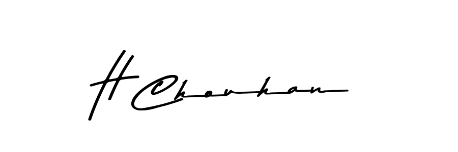 The best way (Asem Kandis PERSONAL USE) to make a short signature is to pick only two or three words in your name. The name H Chouhan include a total of six letters. For converting this name. H Chouhan signature style 9 images and pictures png