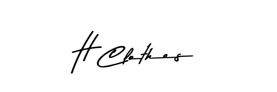 How to make H Clothes signature? Asem Kandis PERSONAL USE is a professional autograph style. Create handwritten signature for H Clothes name. H Clothes signature style 9 images and pictures png