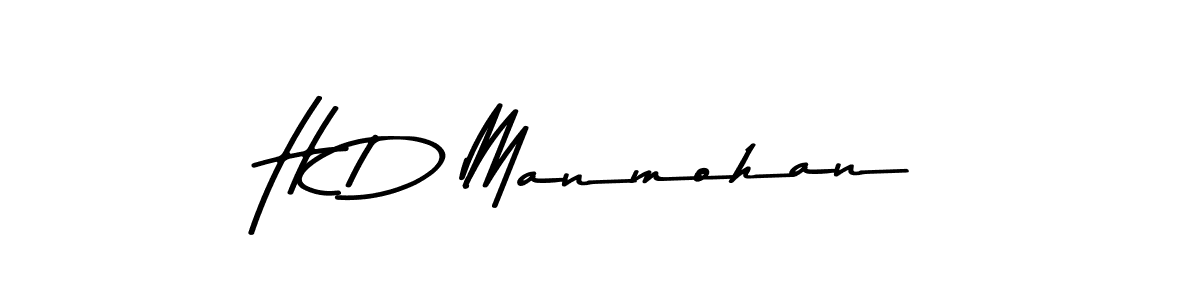 You should practise on your own different ways (Asem Kandis PERSONAL USE) to write your name (H D Manmohan) in signature. don't let someone else do it for you. H D Manmohan signature style 9 images and pictures png