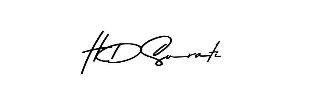 Design your own signature with our free online signature maker. With this signature software, you can create a handwritten (Asem Kandis PERSONAL USE) signature for name H D Surati. H D Surati signature style 9 images and pictures png