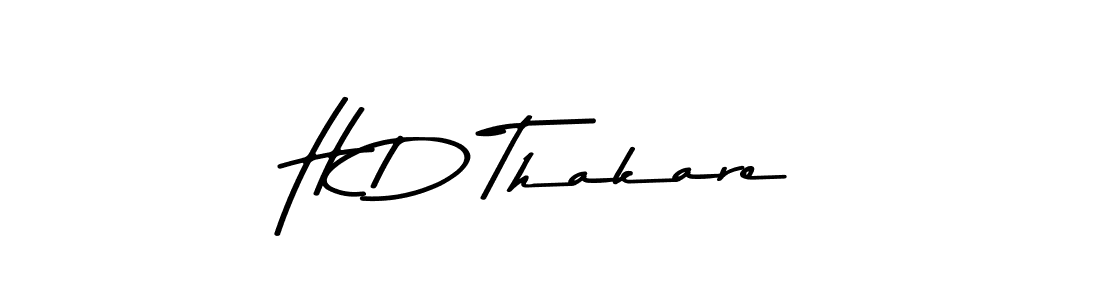 How to make H D Thakare signature? Asem Kandis PERSONAL USE is a professional autograph style. Create handwritten signature for H D Thakare name. H D Thakare signature style 9 images and pictures png