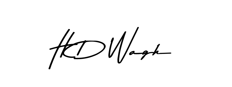 H D Wagh stylish signature style. Best Handwritten Sign (Asem Kandis PERSONAL USE) for my name. Handwritten Signature Collection Ideas for my name H D Wagh. H D Wagh signature style 9 images and pictures png