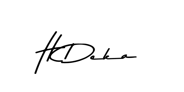 Use a signature maker to create a handwritten signature online. With this signature software, you can design (Asem Kandis PERSONAL USE) your own signature for name H Deka. H Deka signature style 9 images and pictures png