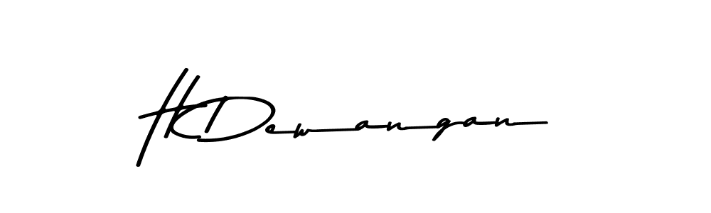 How to make H Dewangan signature? Asem Kandis PERSONAL USE is a professional autograph style. Create handwritten signature for H Dewangan name. H Dewangan signature style 9 images and pictures png