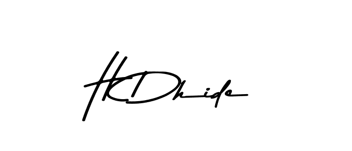 Make a beautiful signature design for name H Dhide. Use this online signature maker to create a handwritten signature for free. H Dhide signature style 9 images and pictures png