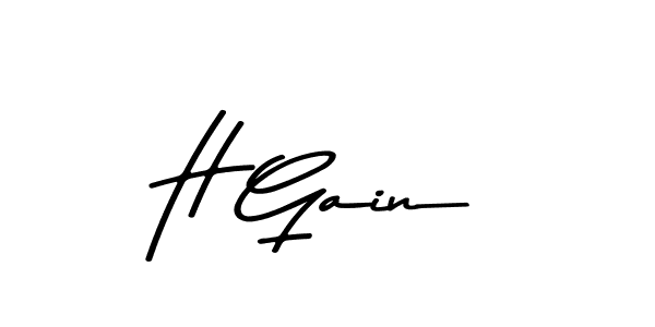 Design your own signature with our free online signature maker. With this signature software, you can create a handwritten (Asem Kandis PERSONAL USE) signature for name H Gain. H Gain signature style 9 images and pictures png