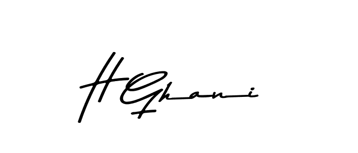 How to make H Ghani signature? Asem Kandis PERSONAL USE is a professional autograph style. Create handwritten signature for H Ghani name. H Ghani signature style 9 images and pictures png