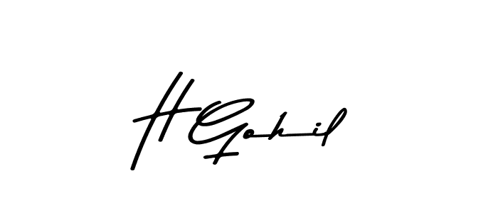You can use this online signature creator to create a handwritten signature for the name H Gohil. This is the best online autograph maker. H Gohil signature style 9 images and pictures png