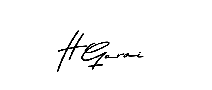 Make a beautiful signature design for name H Gorai. With this signature (Asem Kandis PERSONAL USE) style, you can create a handwritten signature for free. H Gorai signature style 9 images and pictures png