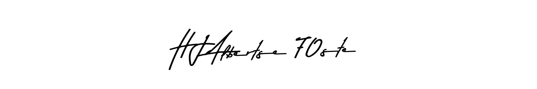 Use a signature maker to create a handwritten signature online. With this signature software, you can design (Asem Kandis PERSONAL USE) your own signature for name H J Albertse 70ste. H J Albertse 70ste signature style 9 images and pictures png