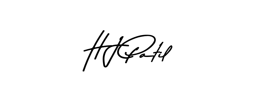 Make a beautiful signature design for name H J Patil. With this signature (Asem Kandis PERSONAL USE) style, you can create a handwritten signature for free. H J Patil signature style 9 images and pictures png