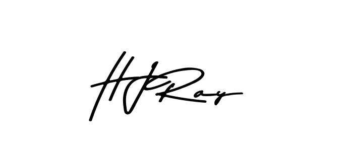 Create a beautiful signature design for name H J Ray. With this signature (Asem Kandis PERSONAL USE) fonts, you can make a handwritten signature for free. H J Ray signature style 9 images and pictures png