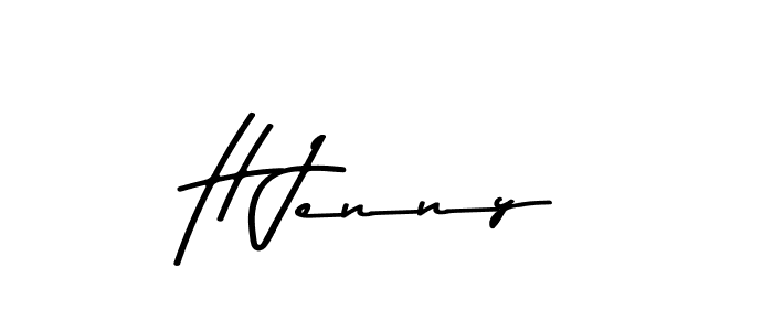 H Jenny stylish signature style. Best Handwritten Sign (Asem Kandis PERSONAL USE) for my name. Handwritten Signature Collection Ideas for my name H Jenny. H Jenny signature style 9 images and pictures png