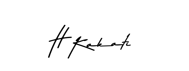 Design your own signature with our free online signature maker. With this signature software, you can create a handwritten (Asem Kandis PERSONAL USE) signature for name H Kakati. H Kakati signature style 9 images and pictures png