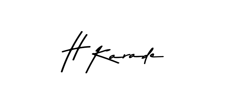 Use a signature maker to create a handwritten signature online. With this signature software, you can design (Asem Kandis PERSONAL USE) your own signature for name H Karade. H Karade signature style 9 images and pictures png