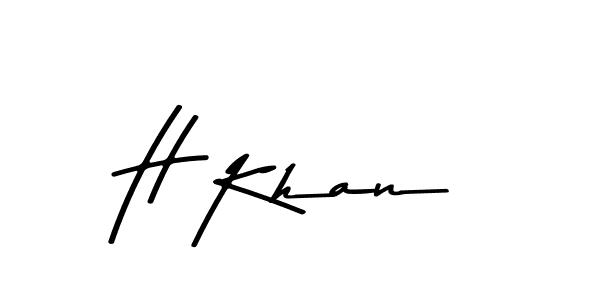 You can use this online signature creator to create a handwritten signature for the name H Khan. This is the best online autograph maker. H Khan signature style 9 images and pictures png