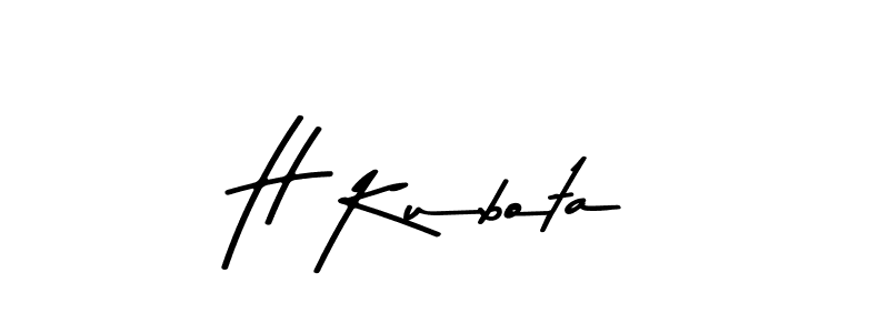 H Kubota stylish signature style. Best Handwritten Sign (Asem Kandis PERSONAL USE) for my name. Handwritten Signature Collection Ideas for my name H Kubota. H Kubota signature style 9 images and pictures png