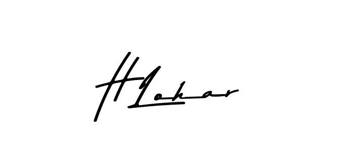 How to make H Lohar signature? Asem Kandis PERSONAL USE is a professional autograph style. Create handwritten signature for H Lohar name. H Lohar signature style 9 images and pictures png