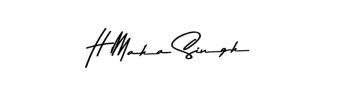 Use a signature maker to create a handwritten signature online. With this signature software, you can design (Asem Kandis PERSONAL USE) your own signature for name H Maha Singh. H Maha Singh signature style 9 images and pictures png