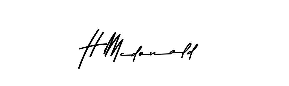 Make a beautiful signature design for name H Mcdonald. With this signature (Asem Kandis PERSONAL USE) style, you can create a handwritten signature for free. H Mcdonald signature style 9 images and pictures png