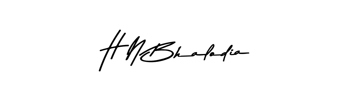 H N Bhalodia stylish signature style. Best Handwritten Sign (Asem Kandis PERSONAL USE) for my name. Handwritten Signature Collection Ideas for my name H N Bhalodia. H N Bhalodia signature style 9 images and pictures png