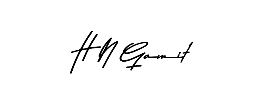 The best way (Asem Kandis PERSONAL USE) to make a short signature is to pick only two or three words in your name. The name H N Gamit include a total of six letters. For converting this name. H N Gamit signature style 9 images and pictures png