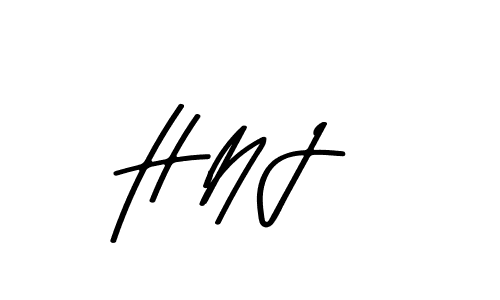 How to make H N J name signature. Use Asem Kandis PERSONAL USE style for creating short signs online. This is the latest handwritten sign. H N J signature style 9 images and pictures png