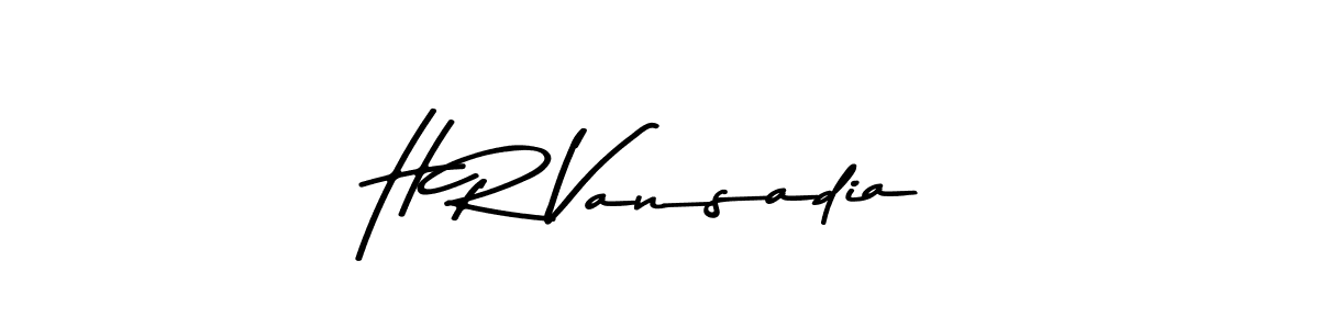 Design your own signature with our free online signature maker. With this signature software, you can create a handwritten (Asem Kandis PERSONAL USE) signature for name H R Vansadia. H R Vansadia signature style 9 images and pictures png