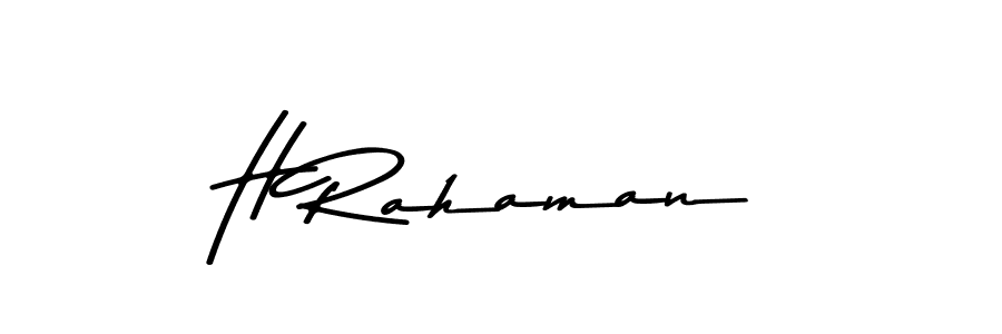 if you are searching for the best signature style for your name H Rahaman. so please give up your signature search. here we have designed multiple signature styles  using Asem Kandis PERSONAL USE. H Rahaman signature style 9 images and pictures png