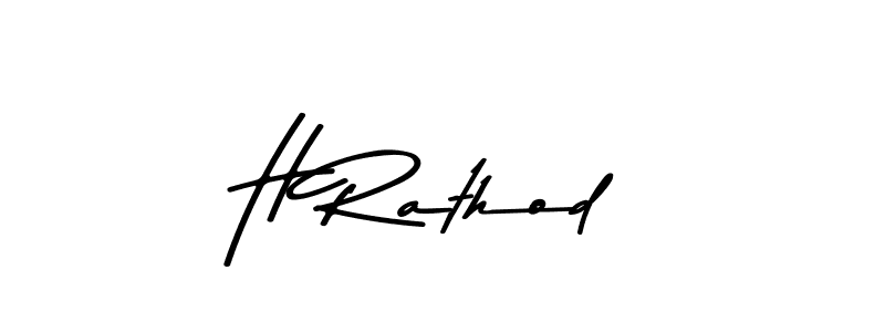 Design your own signature with our free online signature maker. With this signature software, you can create a handwritten (Asem Kandis PERSONAL USE) signature for name H Rathod. H Rathod signature style 9 images and pictures png