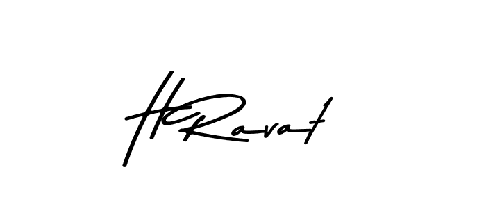 Make a beautiful signature design for name H Ravat. With this signature (Asem Kandis PERSONAL USE) style, you can create a handwritten signature for free. H Ravat signature style 9 images and pictures png