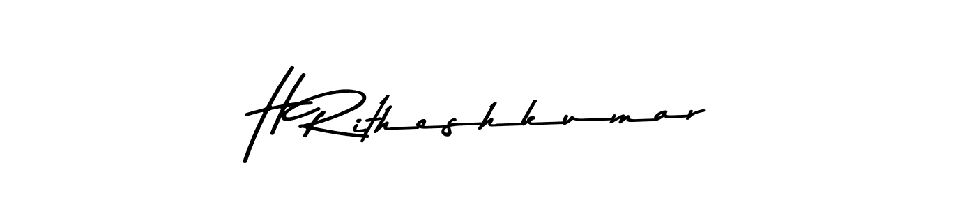 You can use this online signature creator to create a handwritten signature for the name H Ritheshkumar. This is the best online autograph maker. H Ritheshkumar signature style 9 images and pictures png