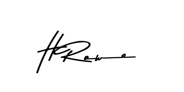 How to make H Rowe name signature. Use Asem Kandis PERSONAL USE style for creating short signs online. This is the latest handwritten sign. H Rowe signature style 9 images and pictures png