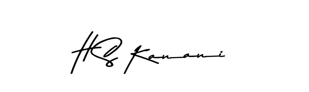 Make a beautiful signature design for name H S Kanani. With this signature (Asem Kandis PERSONAL USE) style, you can create a handwritten signature for free. H S Kanani signature style 9 images and pictures png