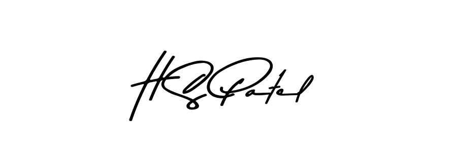How to make H S Patel name signature. Use Asem Kandis PERSONAL USE style for creating short signs online. This is the latest handwritten sign. H S Patel signature style 9 images and pictures png