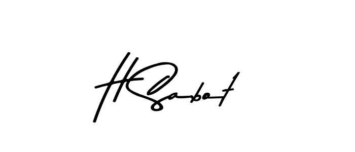 Create a beautiful signature design for name H Sabot. With this signature (Asem Kandis PERSONAL USE) fonts, you can make a handwritten signature for free. H Sabot signature style 9 images and pictures png