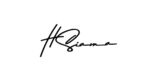 Design your own signature with our free online signature maker. With this signature software, you can create a handwritten (Asem Kandis PERSONAL USE) signature for name H Siama. H Siama signature style 9 images and pictures png