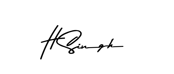 Design your own signature with our free online signature maker. With this signature software, you can create a handwritten (Asem Kandis PERSONAL USE) signature for name H Singh. H Singh signature style 9 images and pictures png