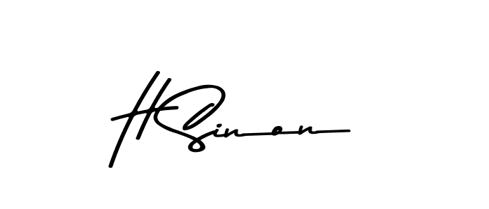 Use a signature maker to create a handwritten signature online. With this signature software, you can design (Asem Kandis PERSONAL USE) your own signature for name H Sinon. H Sinon signature style 9 images and pictures png