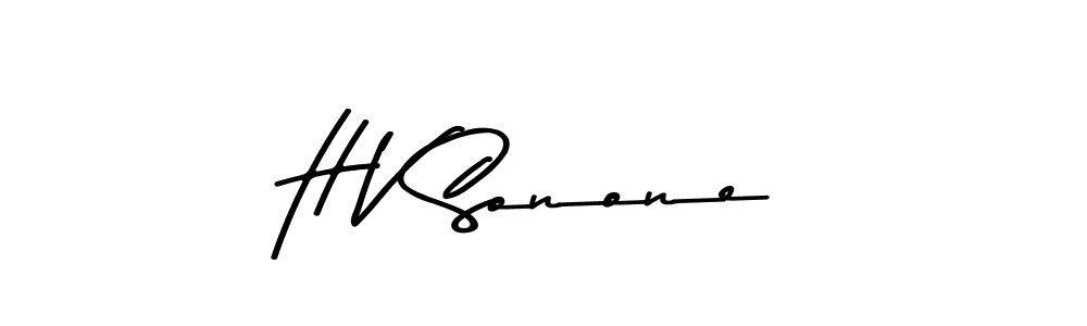 You should practise on your own different ways (Asem Kandis PERSONAL USE) to write your name (H V Sonone) in signature. don't let someone else do it for you. H V Sonone signature style 9 images and pictures png