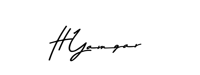 Make a beautiful signature design for name H Yamgar. With this signature (Asem Kandis PERSONAL USE) style, you can create a handwritten signature for free. H Yamgar signature style 9 images and pictures png