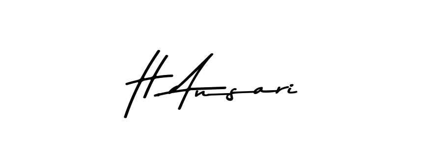 H. Ansari stylish signature style. Best Handwritten Sign (Asem Kandis PERSONAL USE) for my name. Handwritten Signature Collection Ideas for my name H. Ansari. H. Ansari signature style 9 images and pictures png