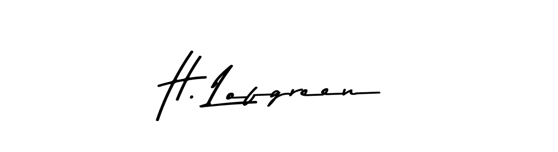 Create a beautiful signature design for name H. Lofgreen. With this signature (Asem Kandis PERSONAL USE) fonts, you can make a handwritten signature for free. H. Lofgreen signature style 9 images and pictures png