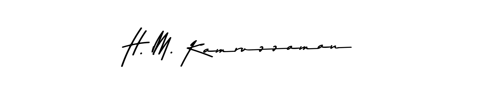 The best way (Asem Kandis PERSONAL USE) to make a short signature is to pick only two or three words in your name. The name H. M. Kamruzzaman include a total of six letters. For converting this name. H. M. Kamruzzaman signature style 9 images and pictures png