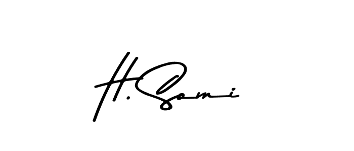 if you are searching for the best signature style for your name H. Somi. so please give up your signature search. here we have designed multiple signature styles  using Asem Kandis PERSONAL USE. H. Somi signature style 9 images and pictures png