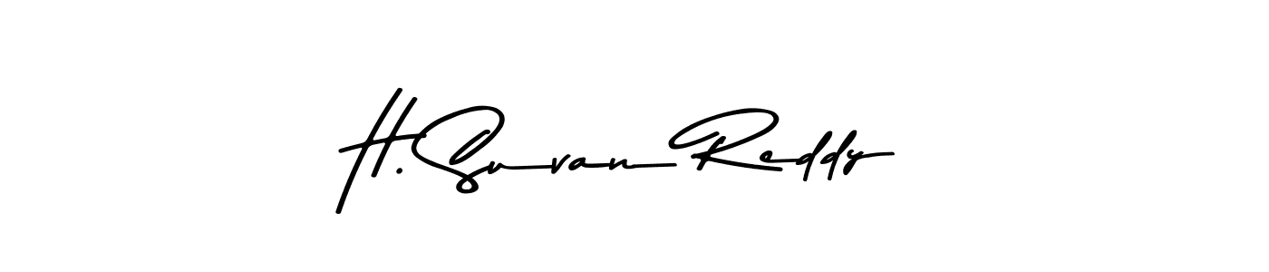 Create a beautiful signature design for name H. Suvan Reddy. With this signature (Asem Kandis PERSONAL USE) fonts, you can make a handwritten signature for free. H. Suvan Reddy signature style 9 images and pictures png