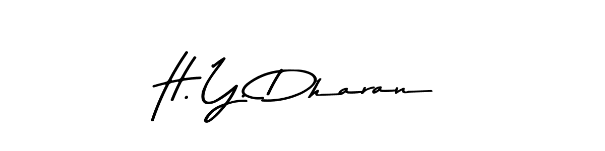 if you are searching for the best signature style for your name H. Y. Dharan. so please give up your signature search. here we have designed multiple signature styles  using Asem Kandis PERSONAL USE. H. Y. Dharan signature style 9 images and pictures png