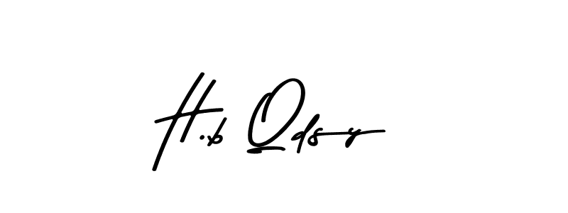 How to make H.b Qdsy signature? Asem Kandis PERSONAL USE is a professional autograph style. Create handwritten signature for H.b Qdsy name. H.b Qdsy signature style 9 images and pictures png