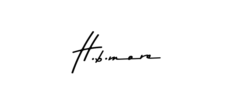 H.b.more stylish signature style. Best Handwritten Sign (Asem Kandis PERSONAL USE) for my name. Handwritten Signature Collection Ideas for my name H.b.more. H.b.more signature style 9 images and pictures png